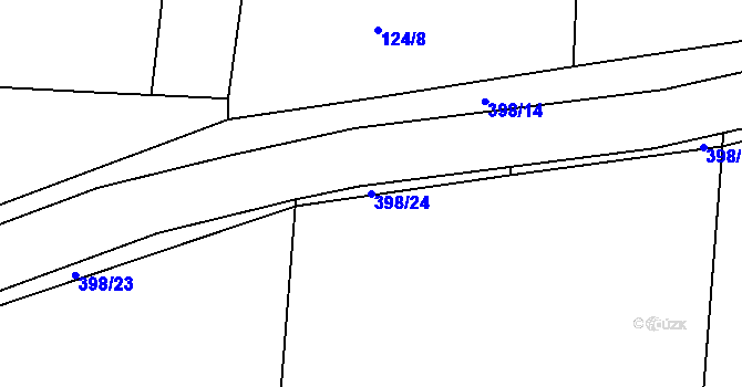Parcela st. 398/24 v KÚ Skuhrov pod Brdy, Katastrální mapa