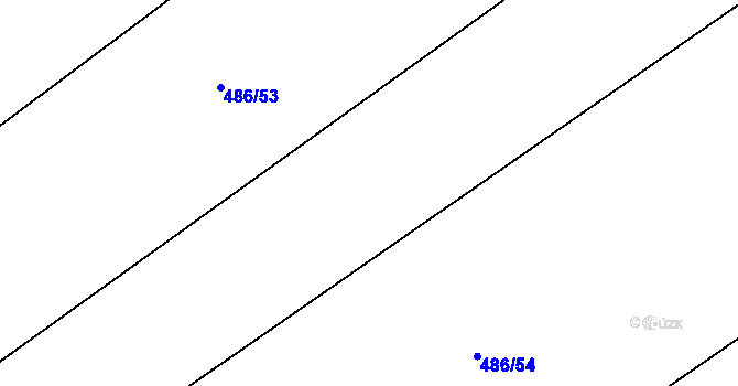 Parcela st. 486/55 v KÚ Skuhrov pod Brdy, Katastrální mapa