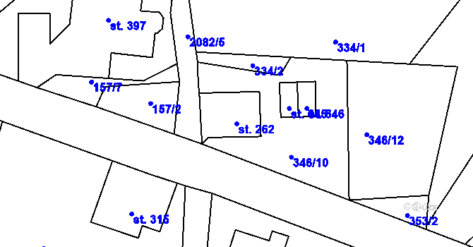 Parcela st. 262 v KÚ Skuhrov u Železného Brodu, Katastrální mapa