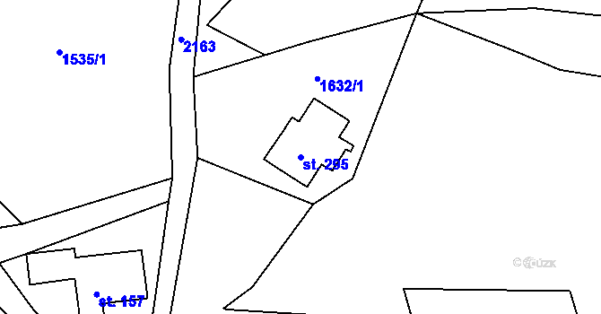 Parcela st. 295 v KÚ Skuhrov u Železného Brodu, Katastrální mapa