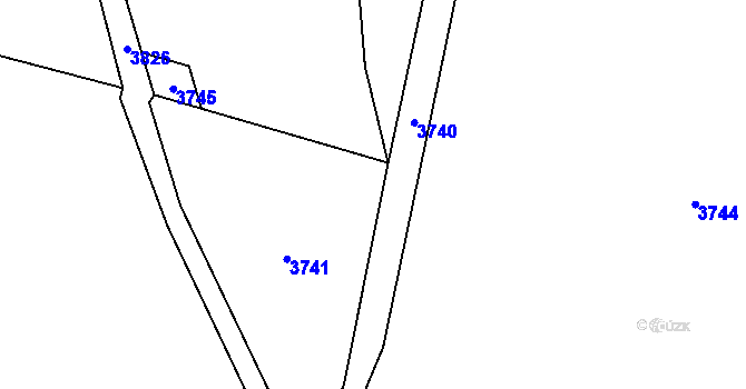 Parcela st. 75 v KÚ Skuhrov u Železného Brodu, Katastrální mapa