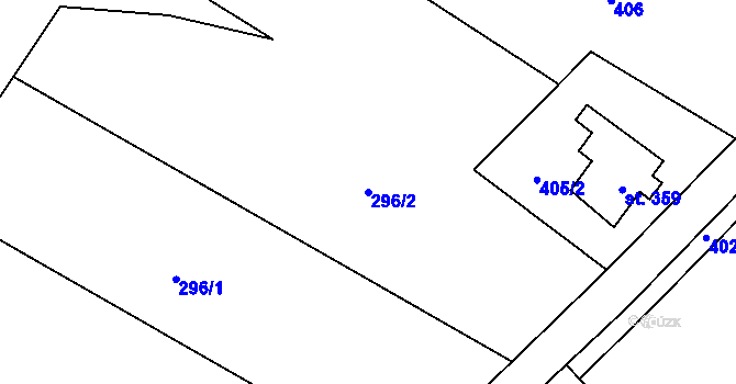 Parcela st. 296/2 v KÚ Skuhrov u Železného Brodu, Katastrální mapa
