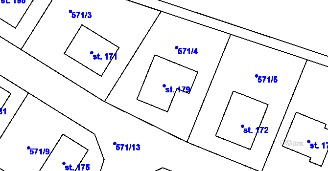 Parcela st. 179 v KÚ Skuhrov u Havlíčkova Brodu, Katastrální mapa
