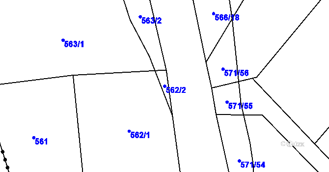 Parcela st. 562/2 v KÚ Skuhrov u Havlíčkova Brodu, Katastrální mapa