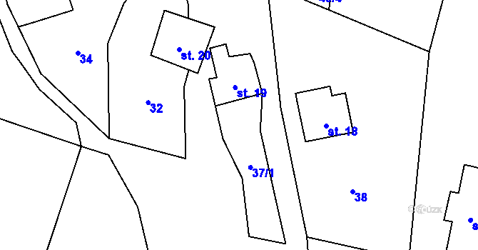 Parcela st. 37/2 v KÚ Skuhrov u České Třebové, Katastrální mapa