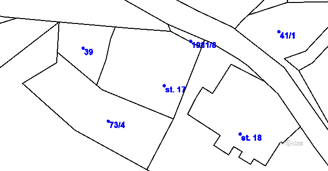 Parcela st. 17 v KÚ Skuhrov nad Bělou, Katastrální mapa