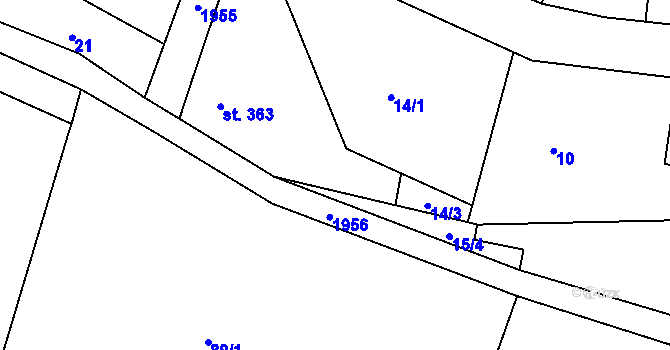 Parcela st. 23 v KÚ Skuhrov nad Bělou, Katastrální mapa