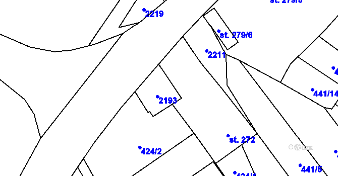 Parcela st. 52/3 v KÚ Skuhrov nad Bělou, Katastrální mapa