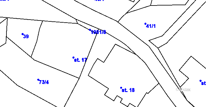 Parcela st. 38/1 v KÚ Skuhrov nad Bělou, Katastrální mapa