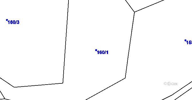 Parcela st. 160/1 v KÚ Skuhrov nad Bělou, Katastrální mapa