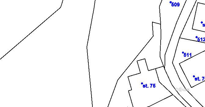Parcela st. 374/2 v KÚ Skuhrov nad Bělou, Katastrální mapa
