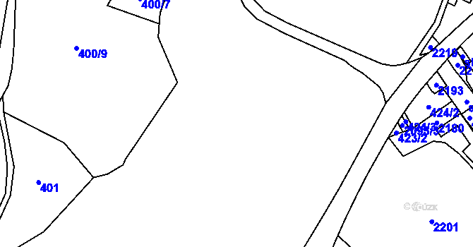 Parcela st. 398/3 v KÚ Skuhrov nad Bělou, Katastrální mapa