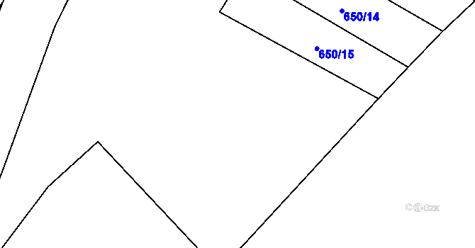 Parcela st. 650/3 v KÚ Skuhrov nad Bělou, Katastrální mapa