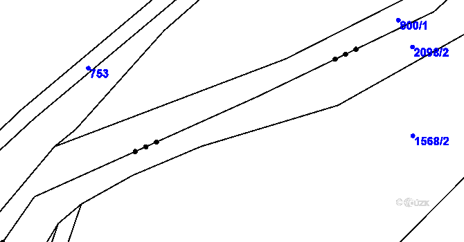 Parcela st. 2100 v KÚ Skuhrov nad Bělou, Katastrální mapa