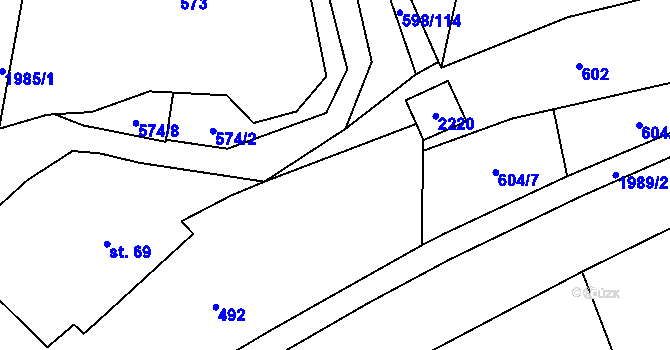 Parcela st. 2111/5 v KÚ Skuhrov nad Bělou, Katastrální mapa
