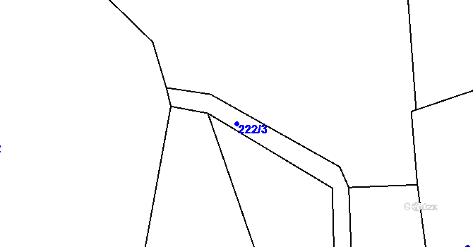 Parcela st. 222/3 v KÚ Skuhrov nad Bělou, Katastrální mapa