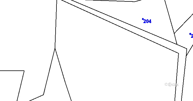 Parcela st. 202 v KÚ Skuhrov nad Bělou, Katastrální mapa