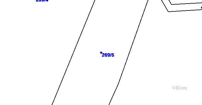 Parcela st. 269/5 v KÚ Skuhrov nad Bělou, Katastrální mapa