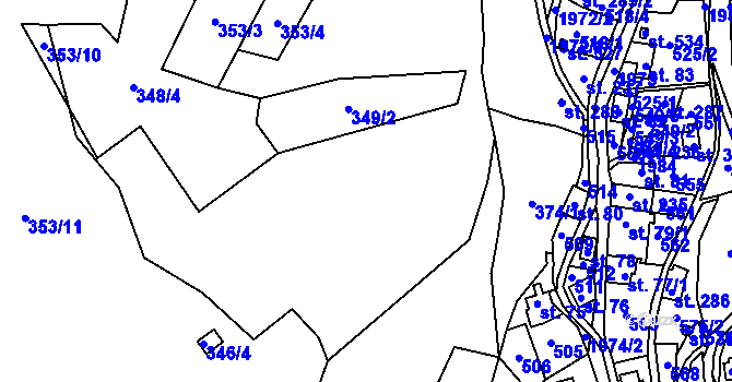 Parcela st. 369/1 v KÚ Skuhrov nad Bělou, Katastrální mapa