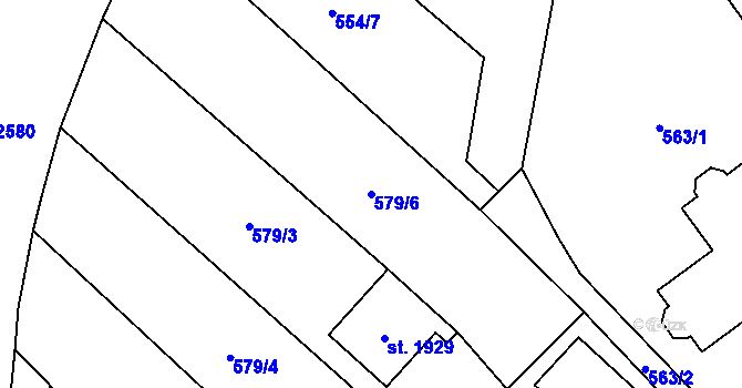 Parcela st. 579/6 v KÚ Skuteč, Katastrální mapa