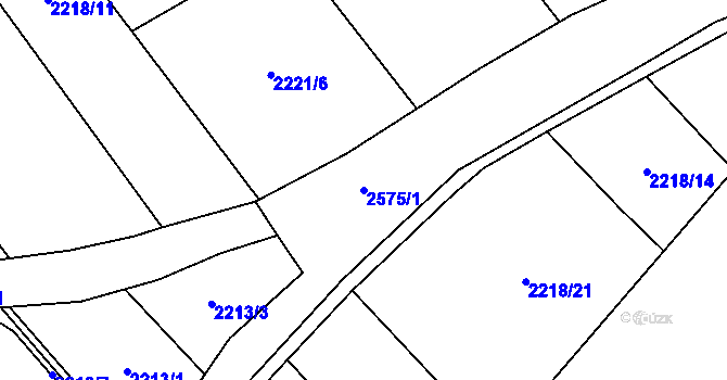 Parcela st. 2575/1 v KÚ Skuteč, Katastrální mapa