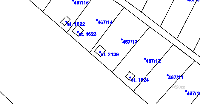 Parcela st. 2139 v KÚ Skuteč, Katastrální mapa