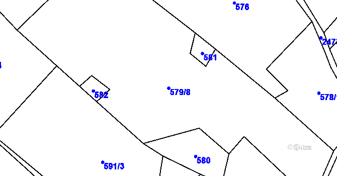 Parcela st. 579/8 v KÚ Skuteč, Katastrální mapa
