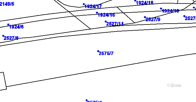 Parcela st. 2575/7 v KÚ Skuteč, Katastrální mapa