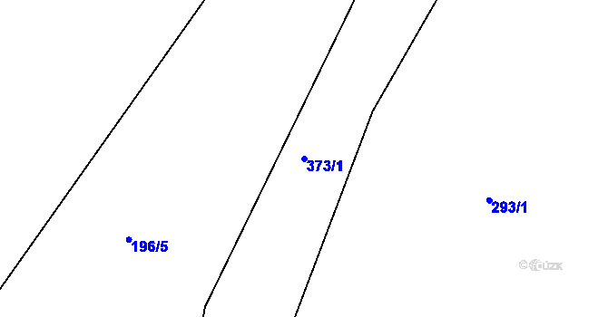 Parcela st. 373/1 v KÚ Skyřice, Katastrální mapa
