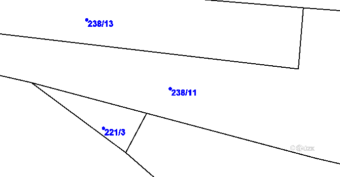 Parcela st. 238/11 v KÚ Velebudice, Katastrální mapa