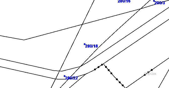 Parcela st. 280/18 v KÚ Skytaly, Katastrální mapa