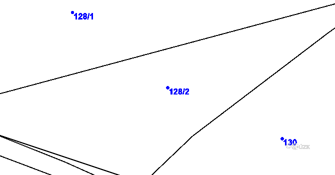 Parcela st. 128/2 v KÚ Slabce, Katastrální mapa