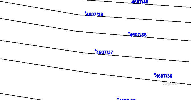 Parcela st. 4607/37 v KÚ Nemějice, Katastrální mapa