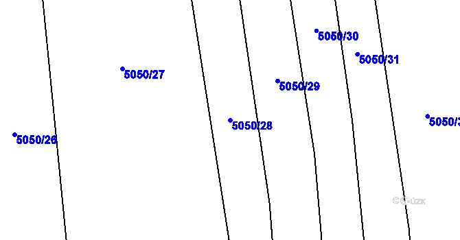 Parcela st. 5050/28 v KÚ Nemějice, Katastrální mapa