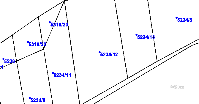 Parcela st. 5234/12 v KÚ Písecká Smoleč, Katastrální mapa
