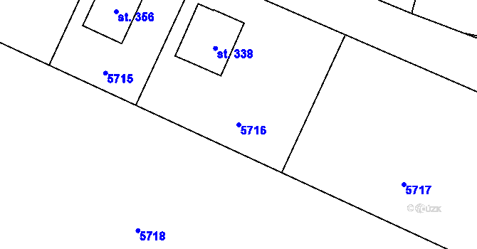 Parcela st. 5716 v KÚ Písecká Smoleč, Katastrální mapa