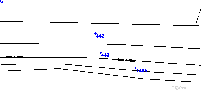 Parcela st. 443 v KÚ Písecká Smoleč, Katastrální mapa