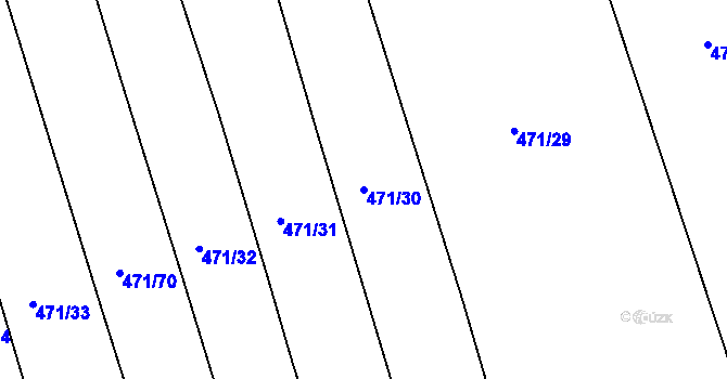 Parcela st. 471/30 v KÚ Písecká Smoleč, Katastrální mapa