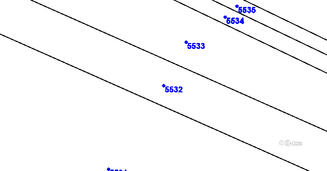 Parcela st. 5532 v KÚ Slabčice, Katastrální mapa
