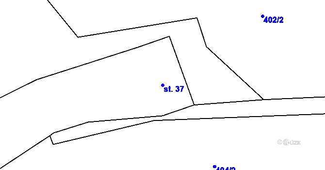 Parcela st. 37 v KÚ Nedvězí u Semil, Katastrální mapa