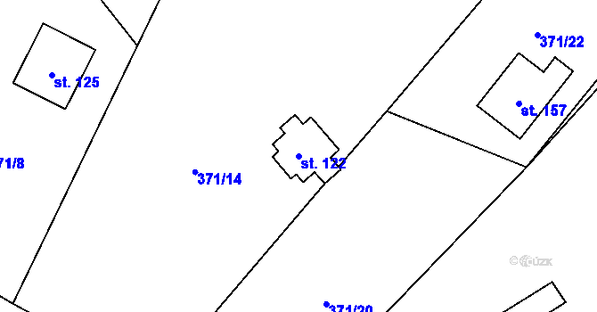 Parcela st. 122 v KÚ Nedvězí u Semil, Katastrální mapa