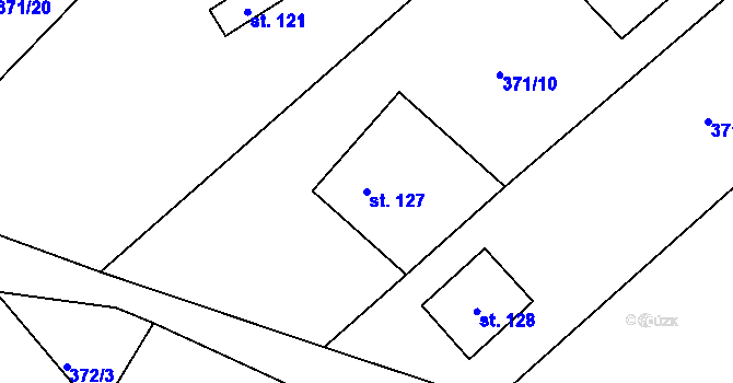 Parcela st. 127 v KÚ Nedvězí u Semil, Katastrální mapa