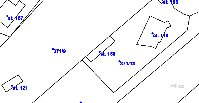 Parcela st. 156 v KÚ Nedvězí u Semil, Katastrální mapa