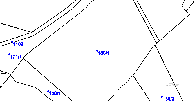 Parcela st. 138/1 v KÚ Nedvězí u Semil, Katastrální mapa