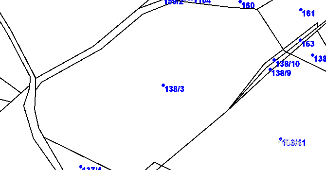 Parcela st. 138/3 v KÚ Nedvězí u Semil, Katastrální mapa