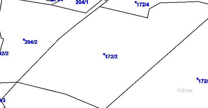 Parcela st. 172/2 v KÚ Nedvězí u Semil, Katastrální mapa