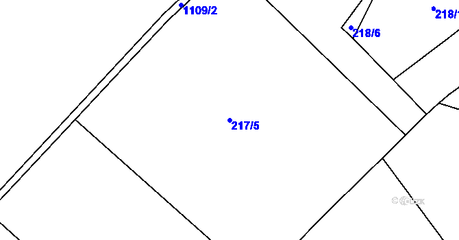 Parcela st. 217/5 v KÚ Nedvězí u Semil, Katastrální mapa