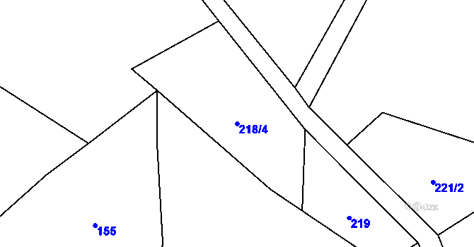 Parcela st. 218/4 v KÚ Nedvězí u Semil, Katastrální mapa