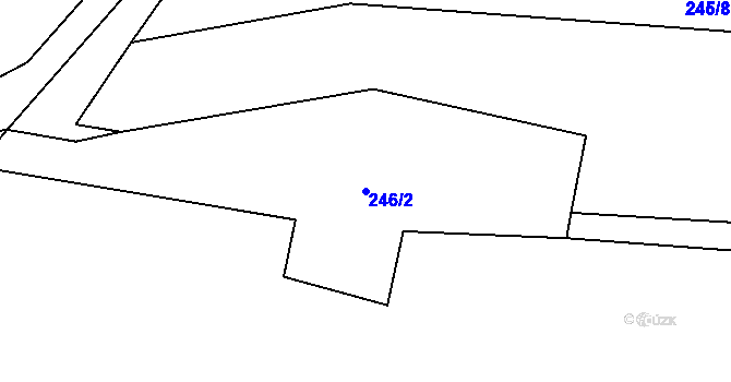 Parcela st. 246/2 v KÚ Nedvězí u Semil, Katastrální mapa