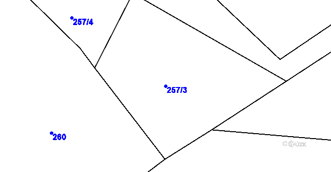 Parcela st. 257/3 v KÚ Nedvězí u Semil, Katastrální mapa